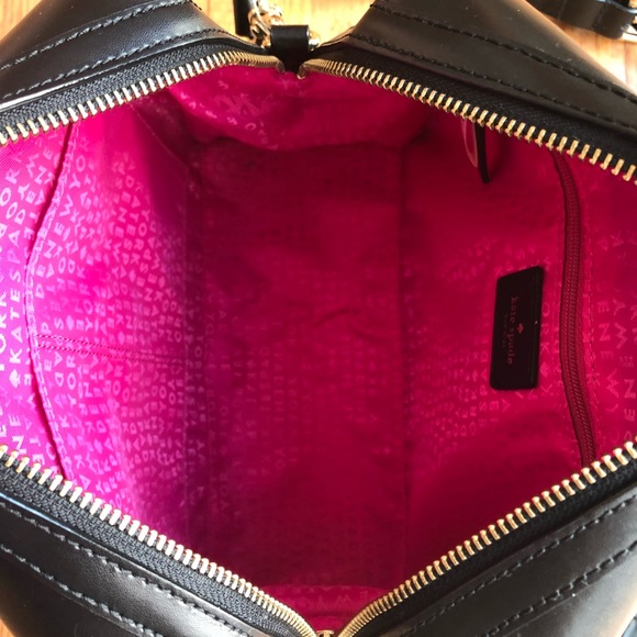 Kate Spade Black Leather with Bow Crossbody Purse - Picture 4 of 14